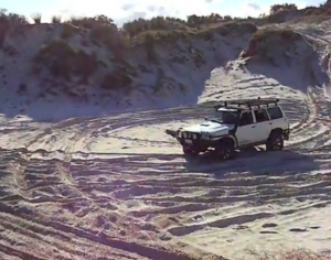 four-wheel-driving on beaches